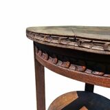 Table d'appoint ancienne en bois sculpté