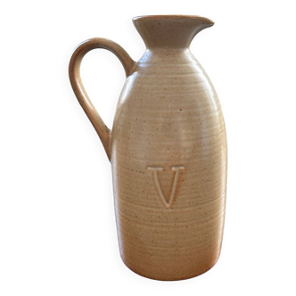 Vilage stoneware wine pitcher