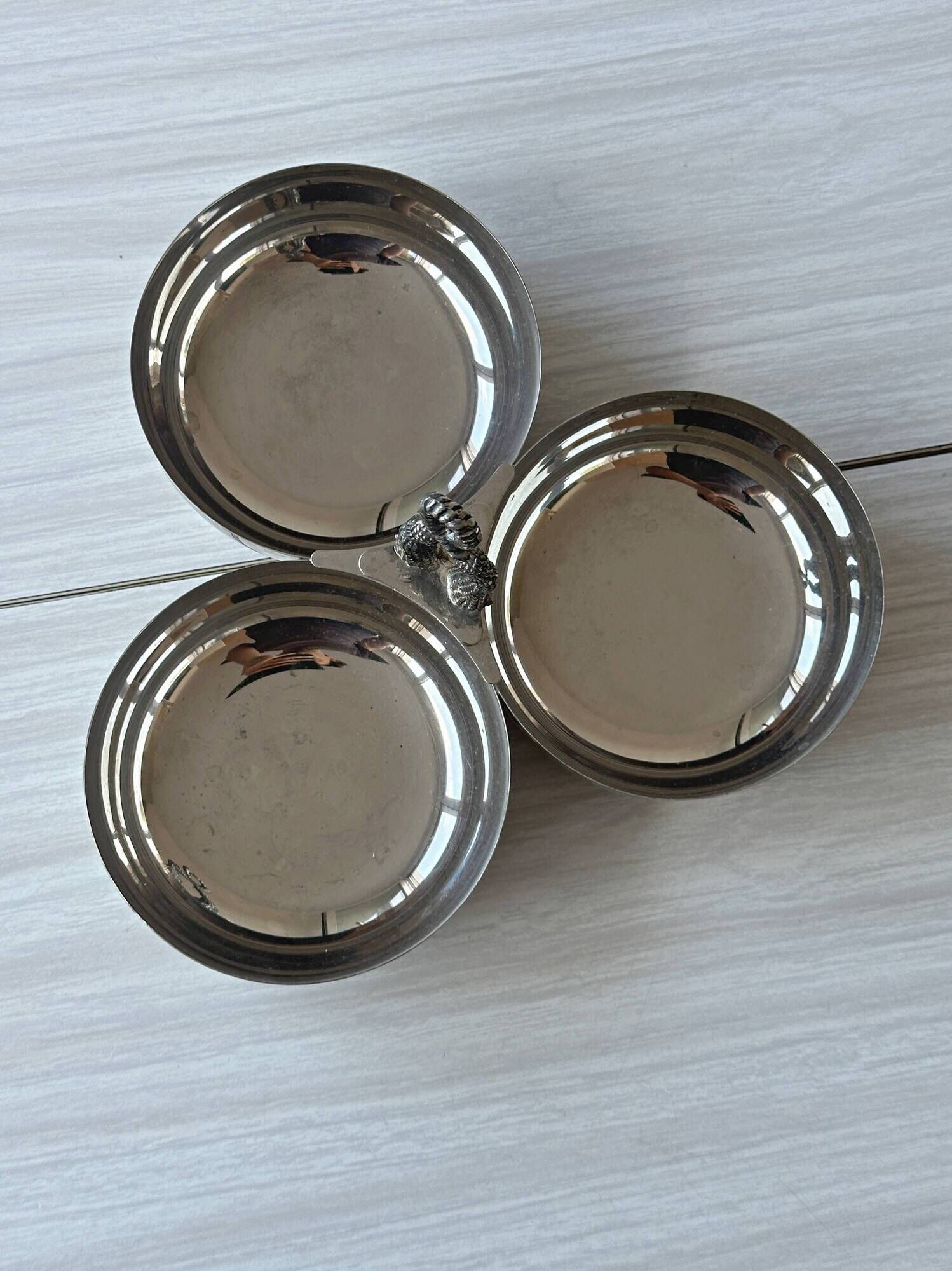 Vintage silver-plated compartment dish – Aperitif server