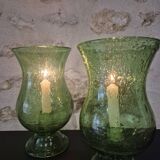 Glass candle holders