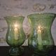 Glass candle holders