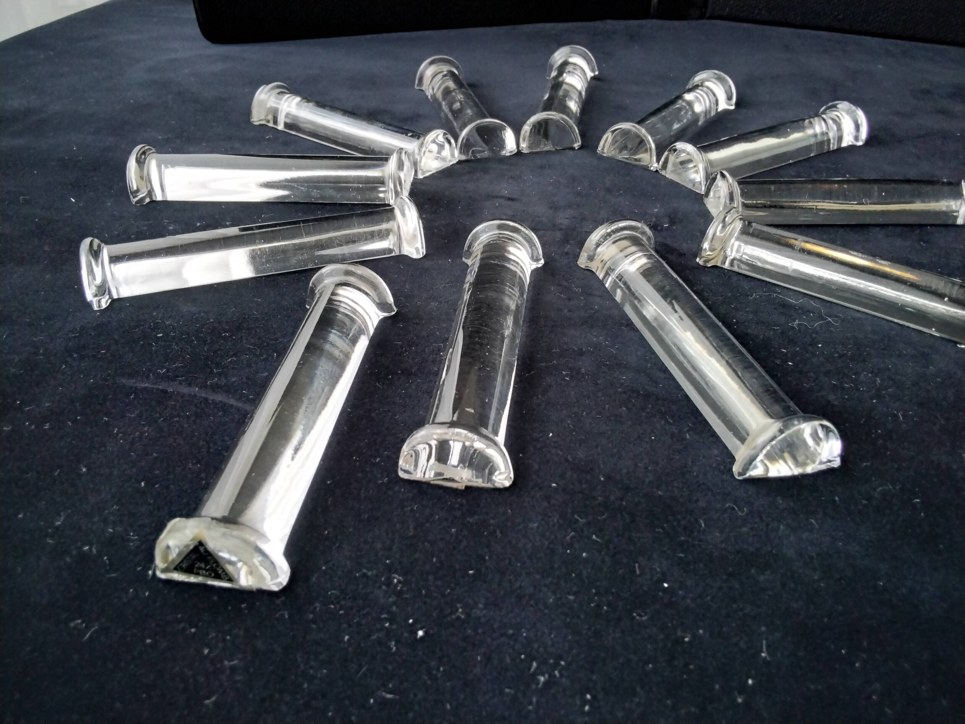 Coffret de 12 porte couteaux en cristal de Hongrie