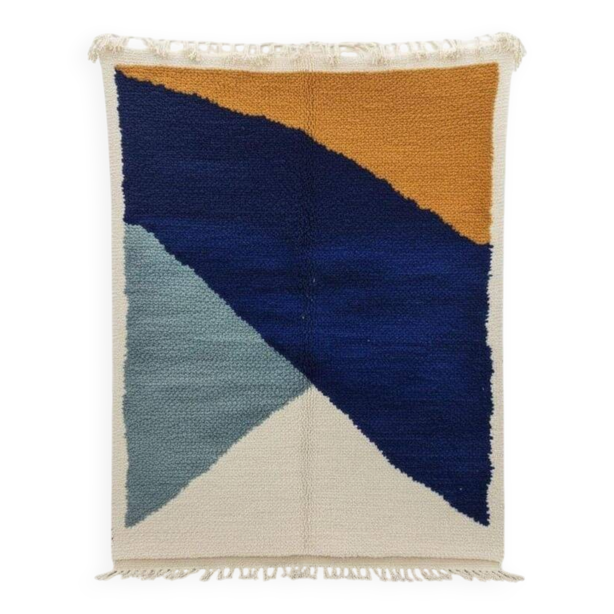 Authentic handmade Moroccan pure wool rug 1.4/2.6 m