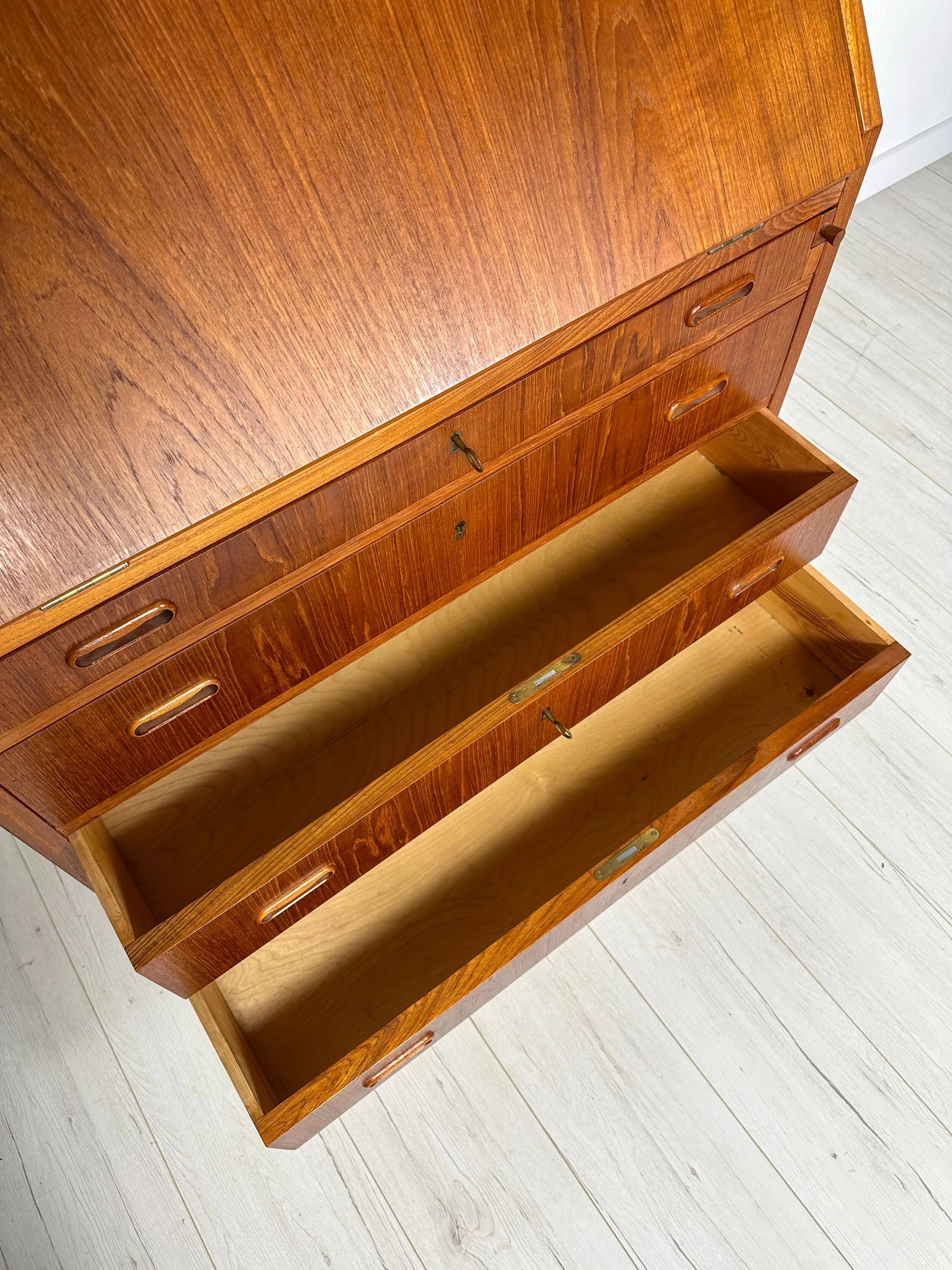 1960s Vintage Mid-Century Danish Teak Secretary