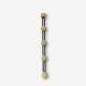 Vintage peg 5 metal hooks