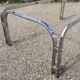 Vintage coffee table smoked glass and chrome 70