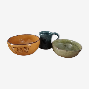 Lot small lunch pottery