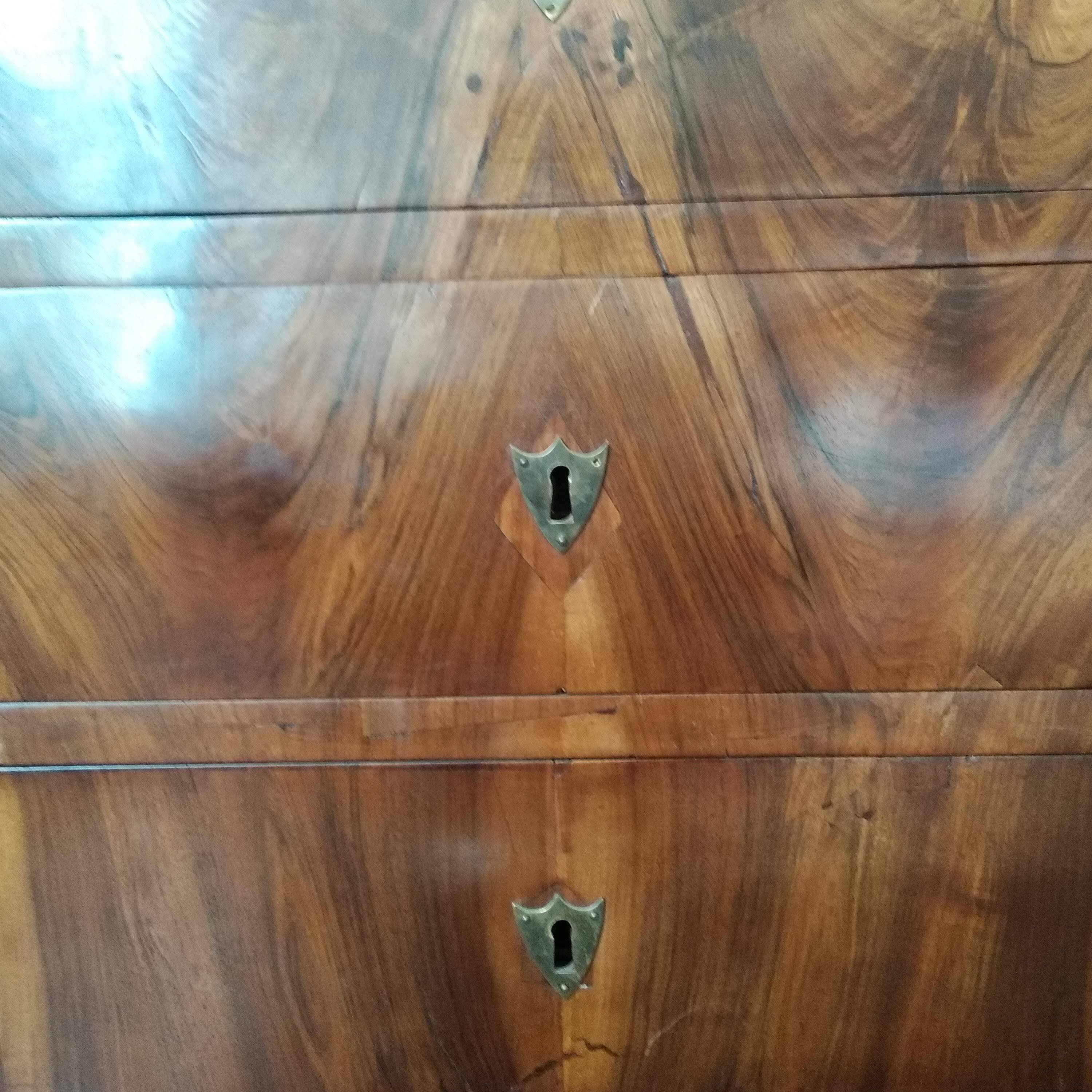 Antique Louis Philippe chest of drawers with lion paws