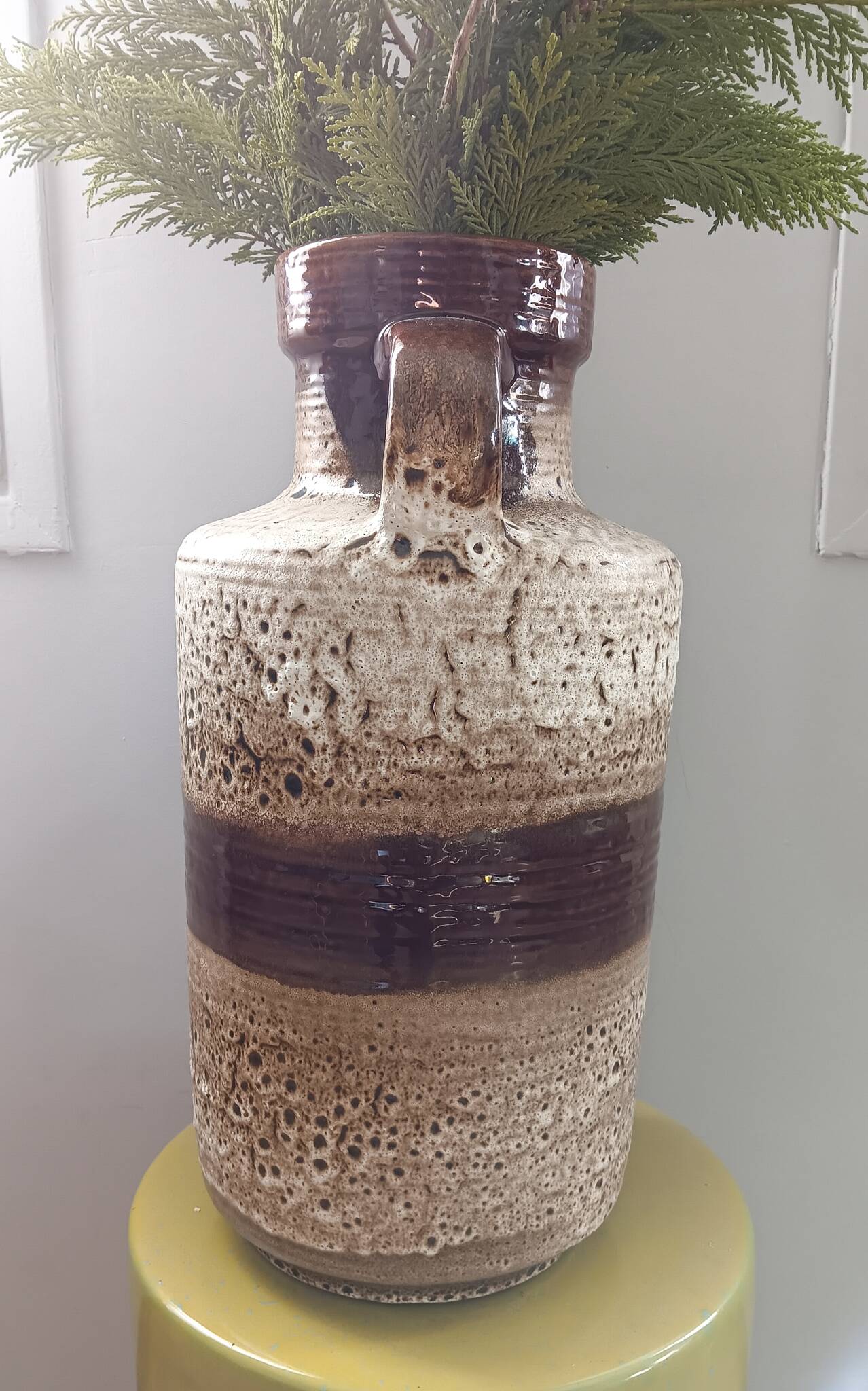 Vase in shades of brown and beige, ceramic - 1960s/1970s