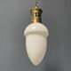 Opaline glass pendant lamp with elegant brass fixture