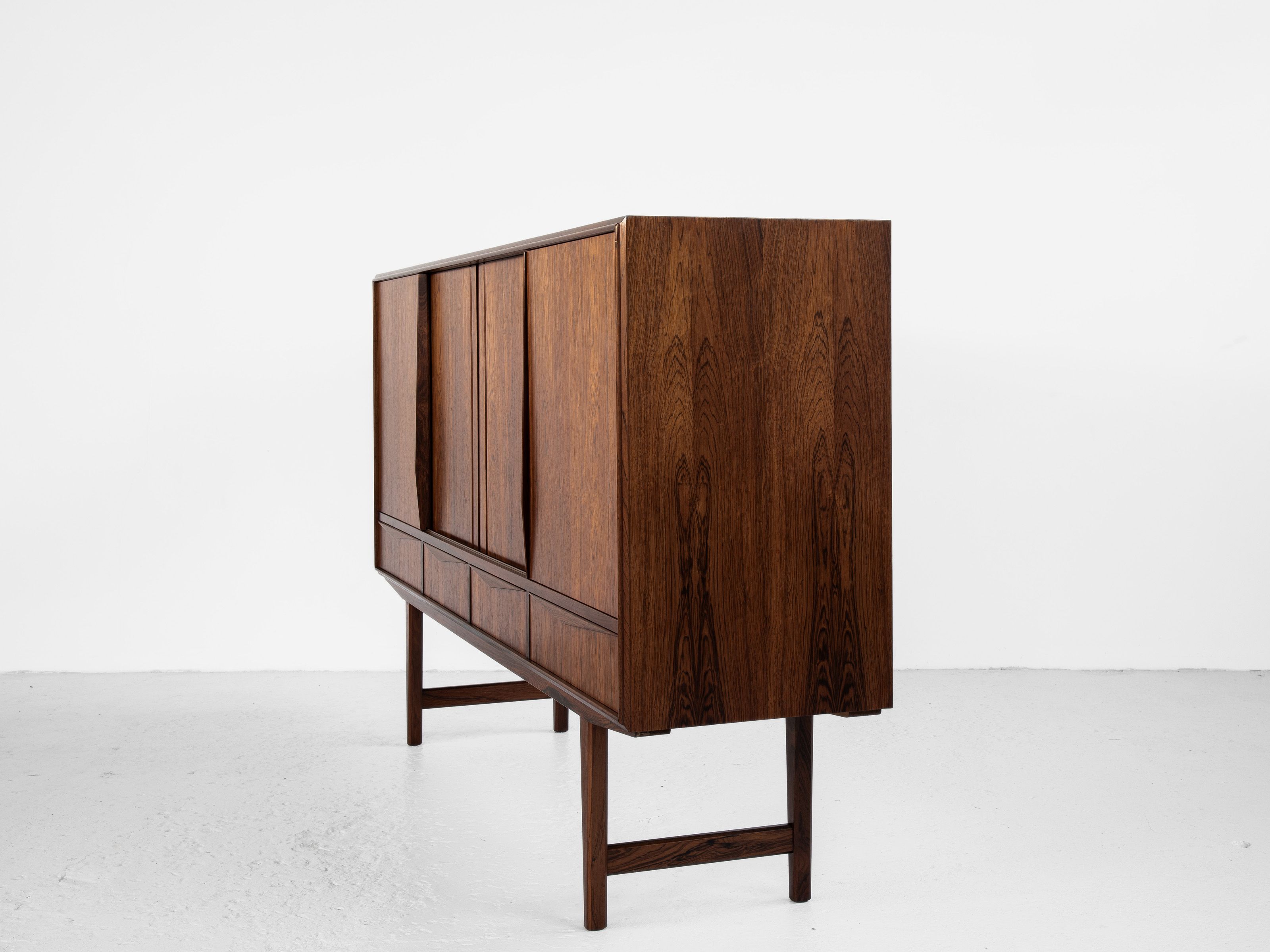 Danish highboard in rosewood by E.W. Bach for Sejling Skabe 1960s