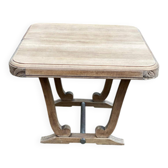 Restored Art Deco dining table in solid oak, 1940