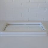 Miroir mural en plastique blanc style Space Age vintage Mid-Century Modern (MCM), Yougoslavie, années 1970