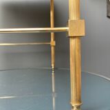 Table d'appoint en marbre et laiton