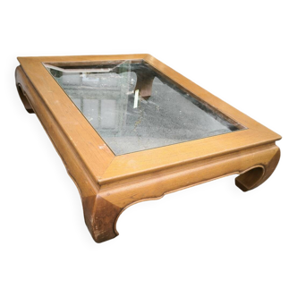 Large coffee table called Opium 1980 in teak
