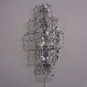 Large Crystal Glass Flush Mount from Kinkeldey, Germany, 1970s