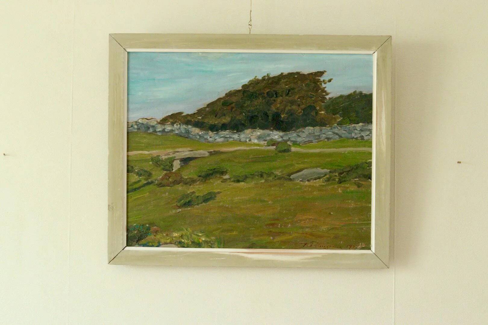Original oil on canvas from the mid-20th century – landscape