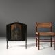 19th Century black Art Nouveau Fire Screen, Belgium