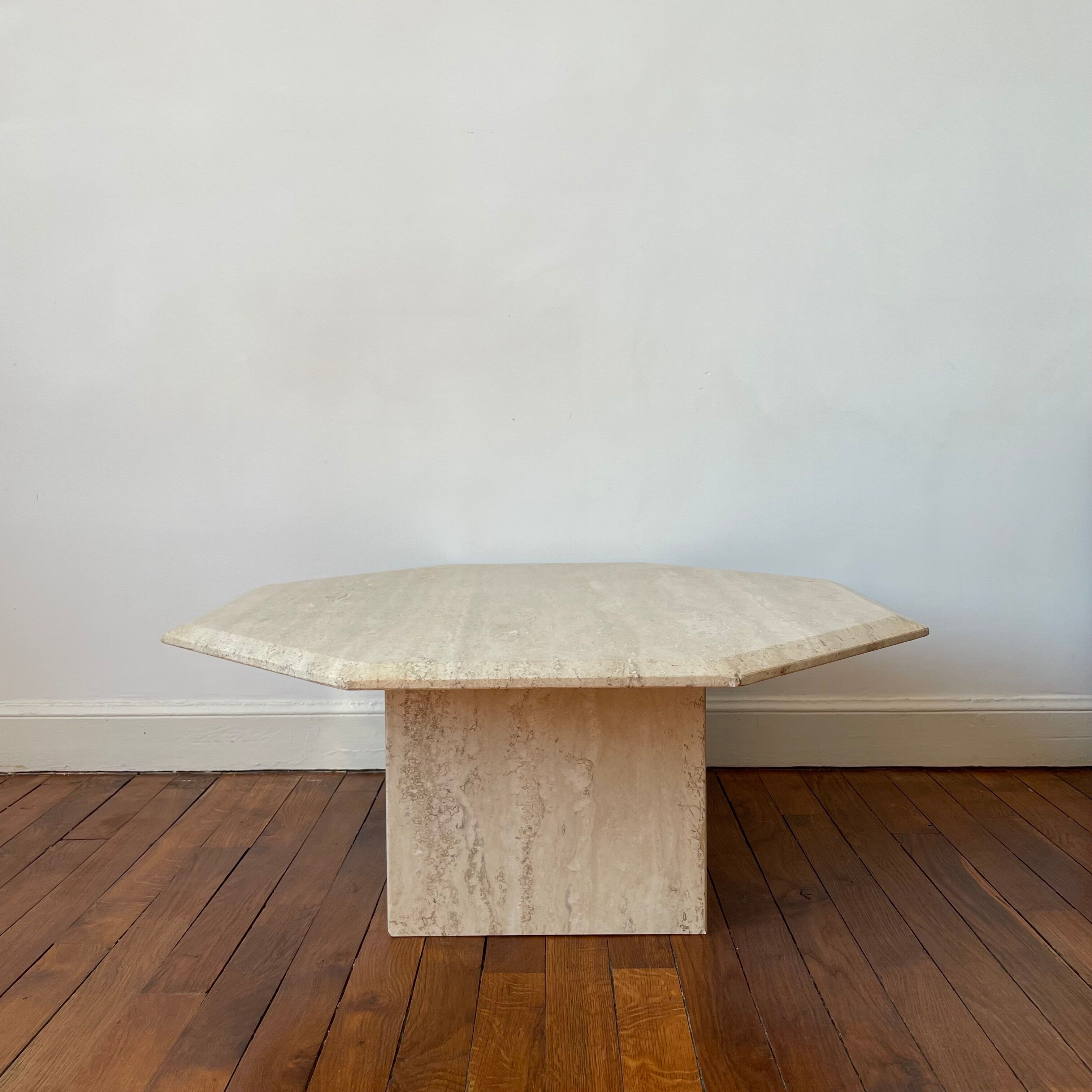 Travertine coffee table