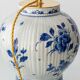 Large Royal Delft ceramic table lamp hand-painted for the 300th anniversary, 1953.