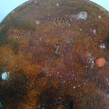 Large flamed sandstone vase from 20/30 years signed CAB in Bordeauxdeaux