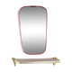 Wardrobe set mid century three-piece, 50's mirror, shelf, coat rack