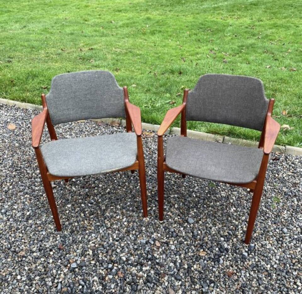 two model 62A armchairs designed by Arne Vodder for Sibast Møbler,