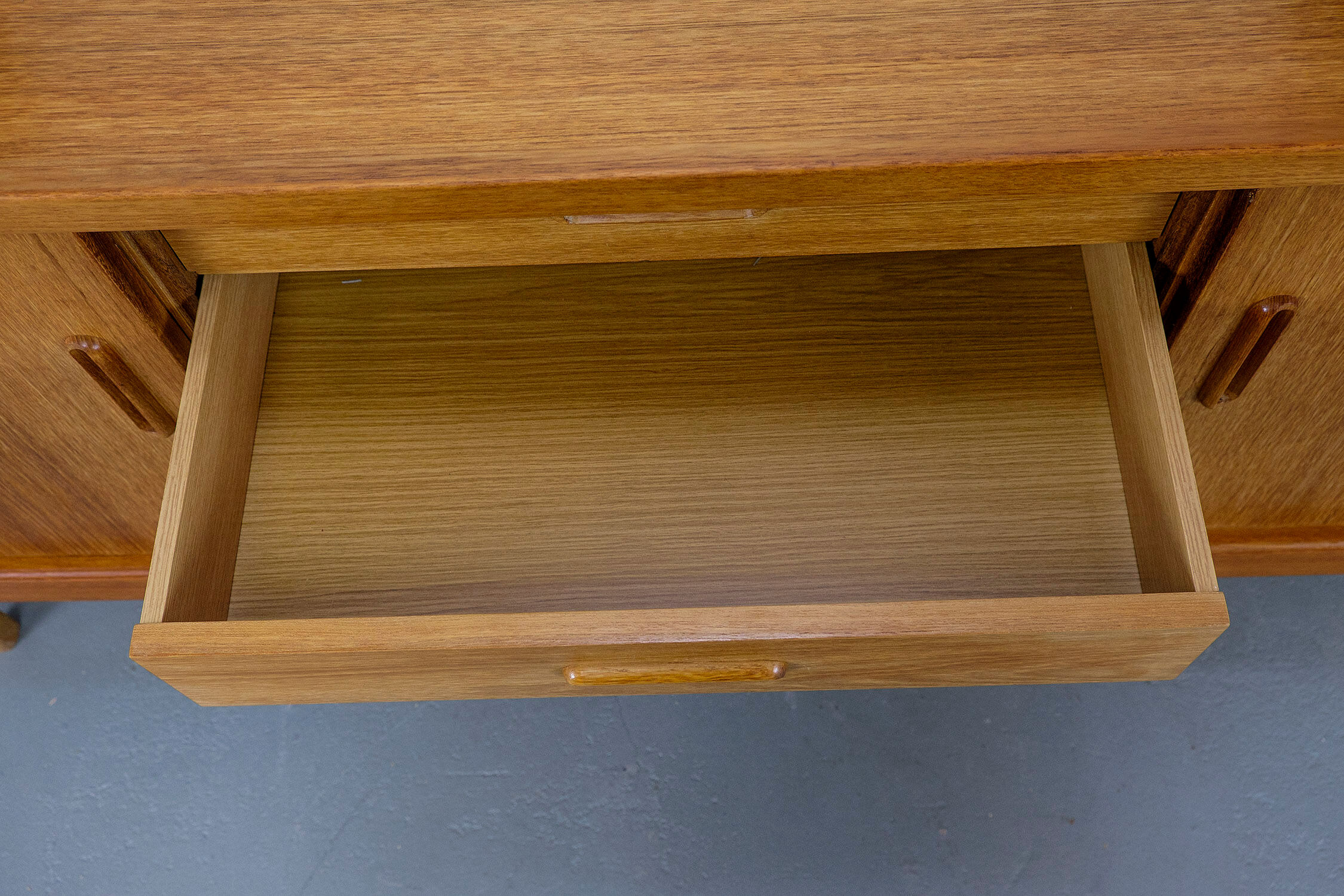 Teak sideboard with sliding doors by Bartels, 1977