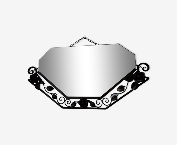 Miroir fer forgé art déco