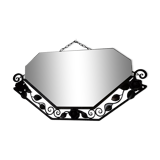 Art Deco wrought iron mirror
