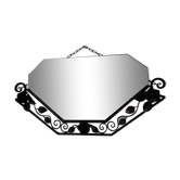 Art Deco wrought iron mirror
