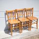 Set of 3 vintage wooden chairs by Luterma, 1960s