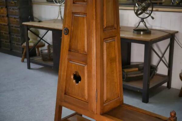 Guillerme et Chambron standing clock with earthenware decoration by Danikowski 1950s