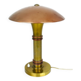 Paquebot lamp in copper and gold metal, Art Deco period