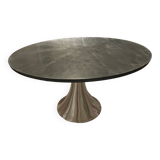Round black top table with metal legs KARE design