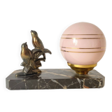 Art deco night light lamp Birds