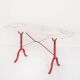 Vintage bistro table. Cast iron and marble. France, 1950s.