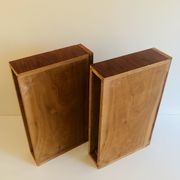 Pair of vintage rosewood veneer shelves, France 60s