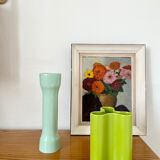 Vase en céramique graphique vert pastel