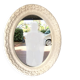 Large White Stucco Wooden Mirror Shabby Chic Baroque Decorative Art