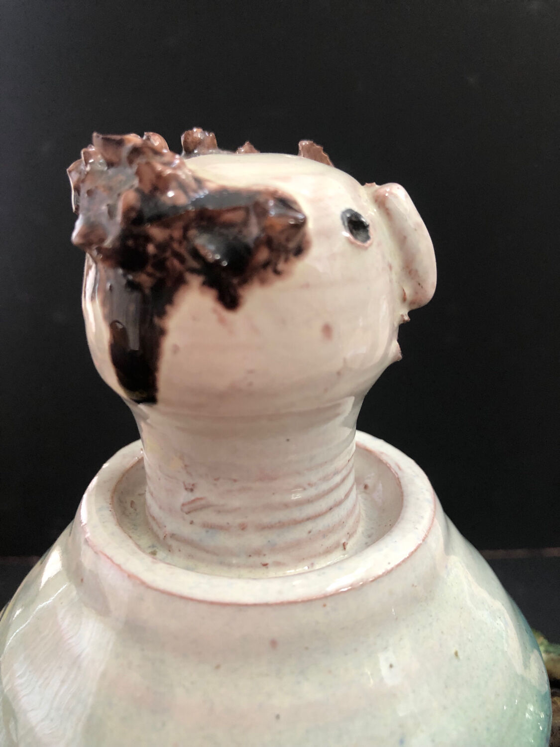 Ceramic shaped piece by Mária Sövegjártó