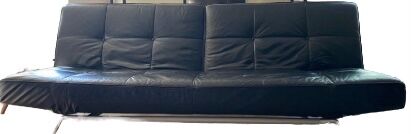 SMALA black leather sofa by Ligne Roset