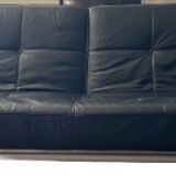 SMALA black leather sofa at Ligne Roset