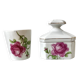 Limoges porcelain toiletry bottles decorated with roses