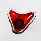 Ruby platter, Murano glass, Italian design, 1960s, made in Italy