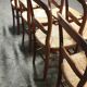 Lot de 6 chaises rustique Paillé