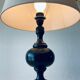 Vintage turned wooden lamp