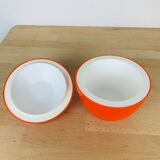 Vintage orange apple ice bucket