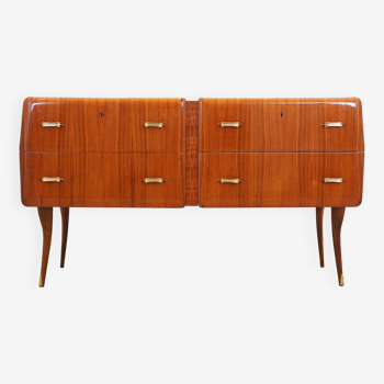 Mahogany chest of drawers, Italian design, 1960s, production: Italy