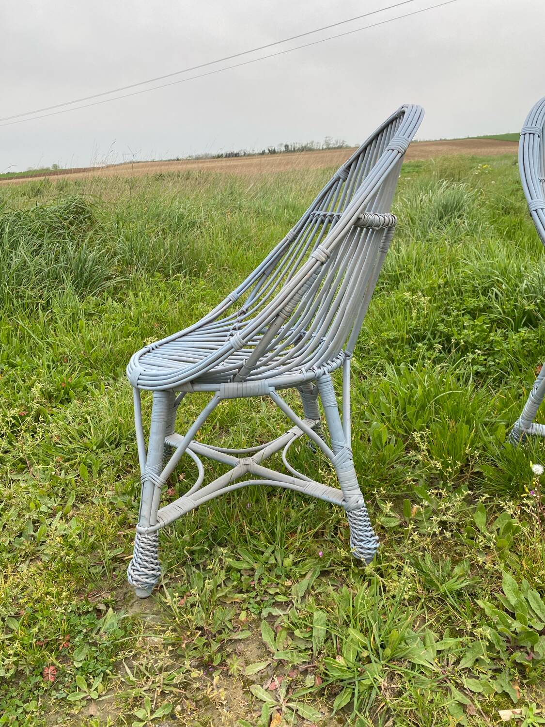 Rattan armchair